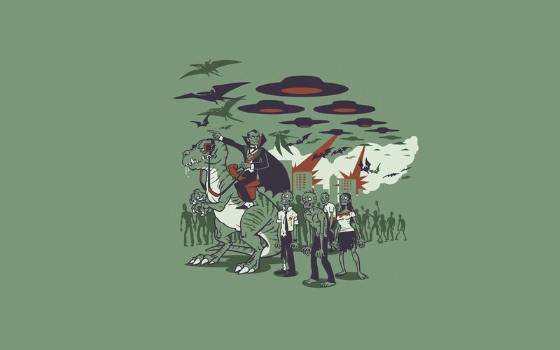 Zombie Horde with Vampire