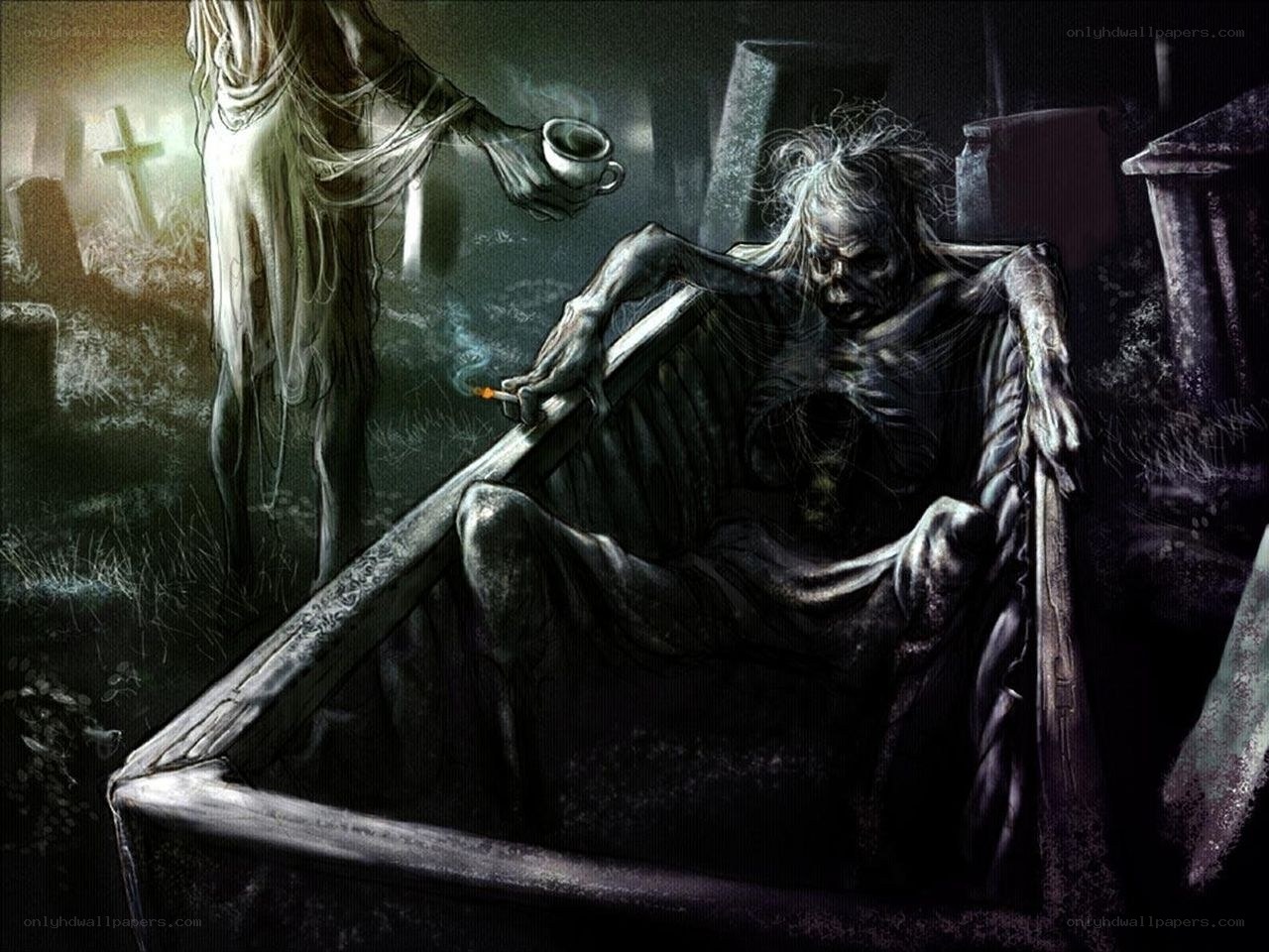 zombie in a coffin