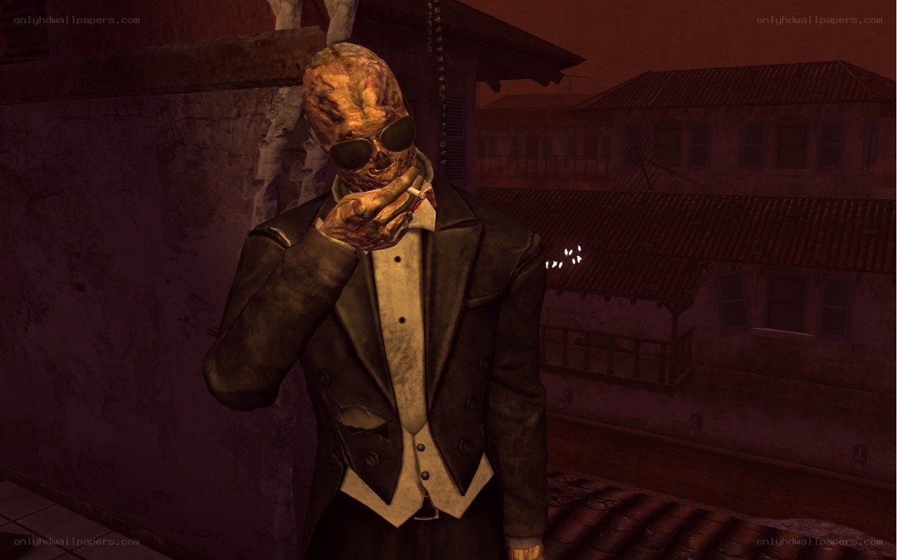 zombie in a suit smoking