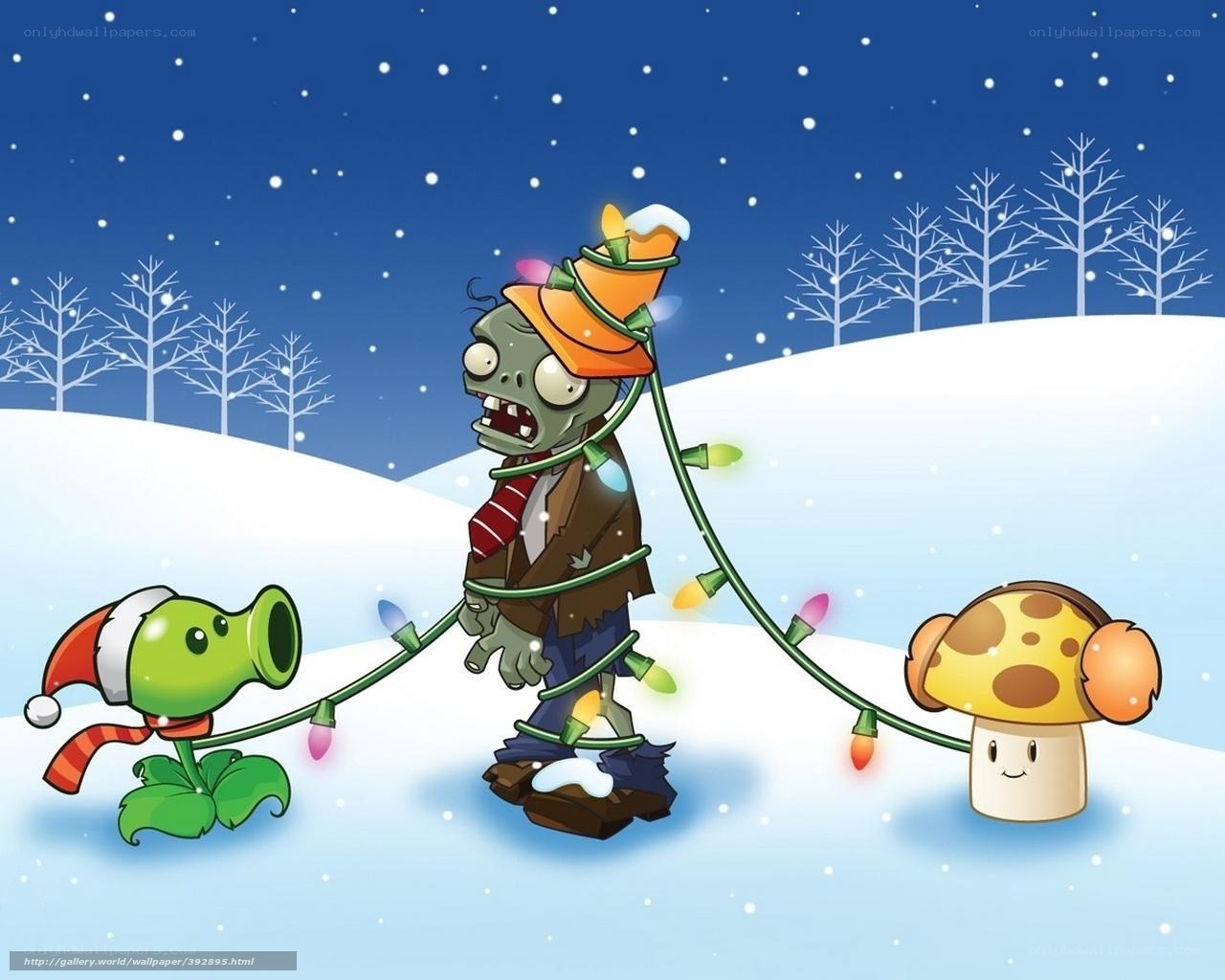 Zombie in Christmas lights