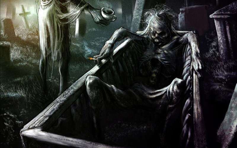 Zombie in Coffin — Black