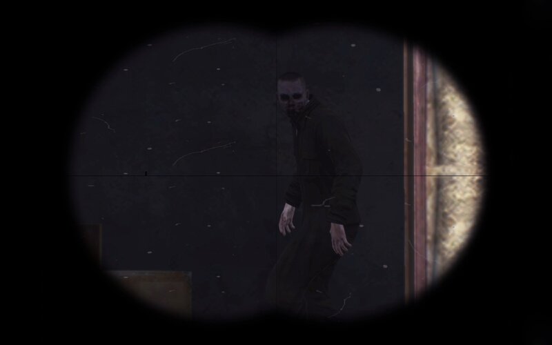 Zombie in Dark Room — Black