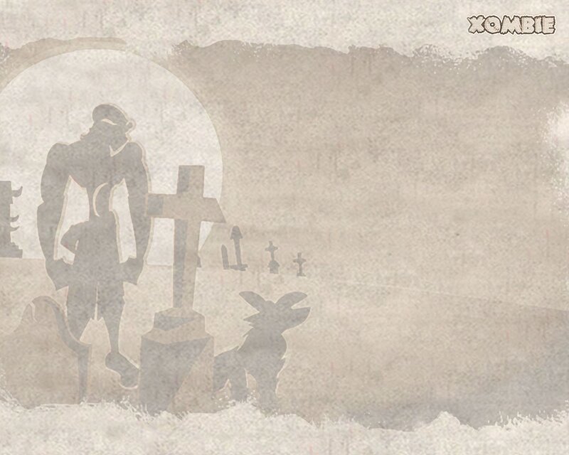 Zombie in Graveyard — Gray