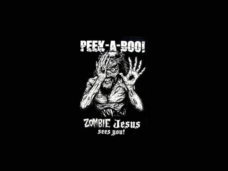 Zombie Jesus peek-a-boo