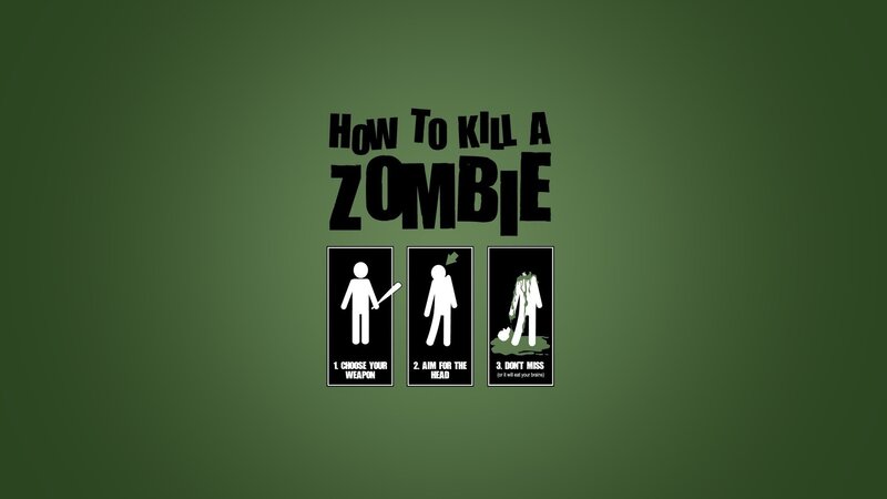 Zombie Killing Guide — Green, Humorous