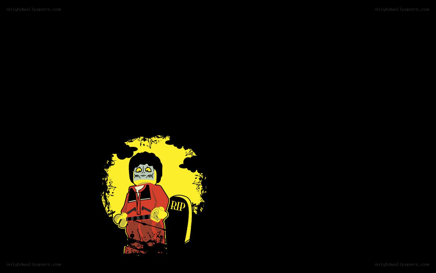 zombie lego figure at graveyard
