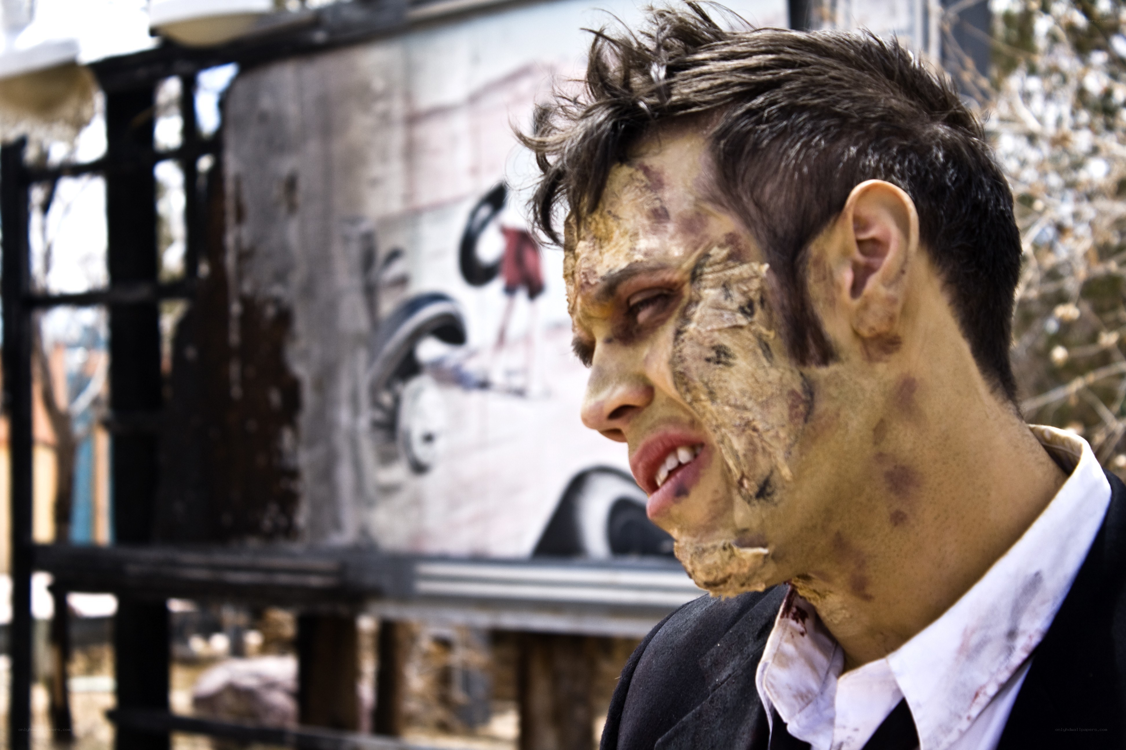 zombie man in city