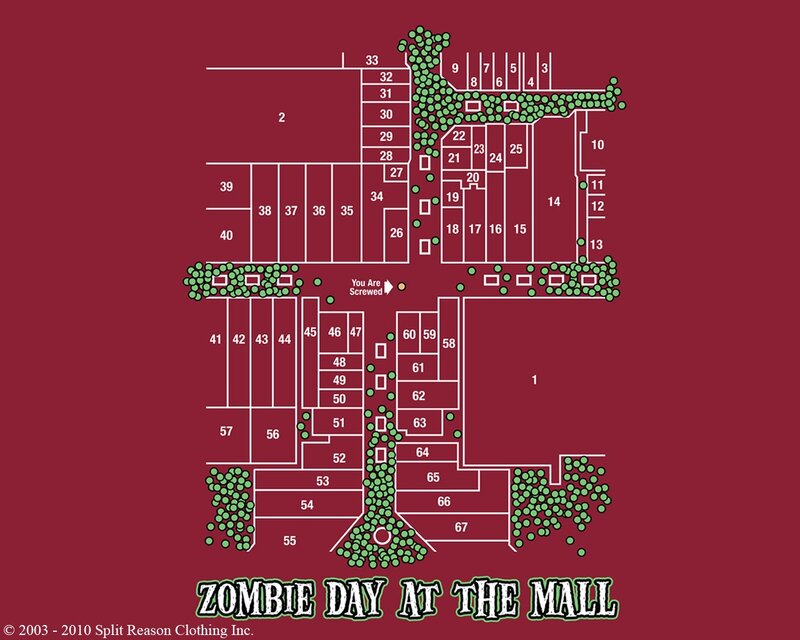Zombie Map of a Mall — Red