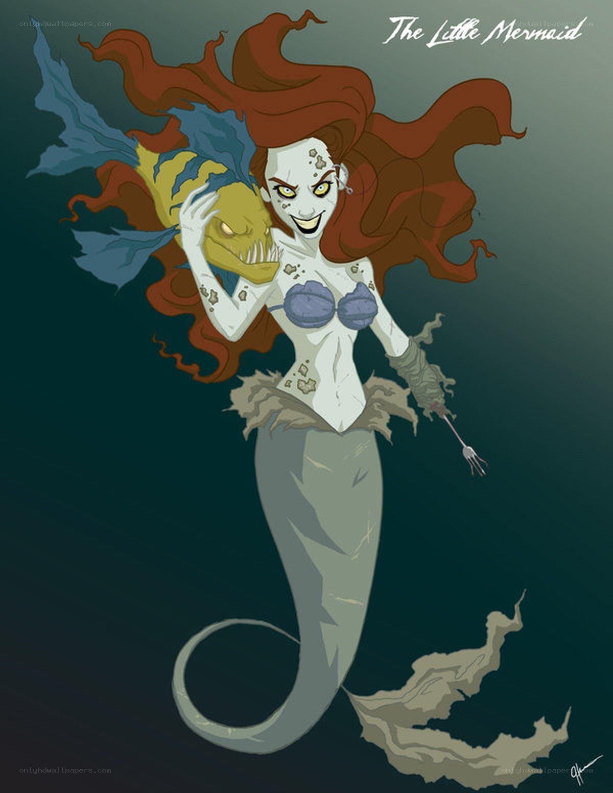 zombie mermaid character
