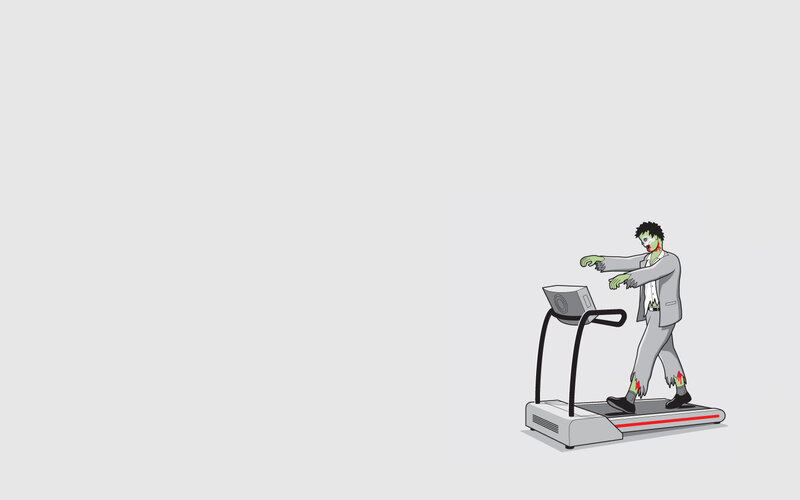 zombie on a treadmill