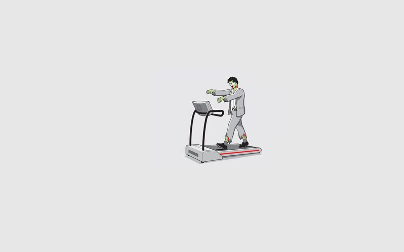 zombie on a treadmill