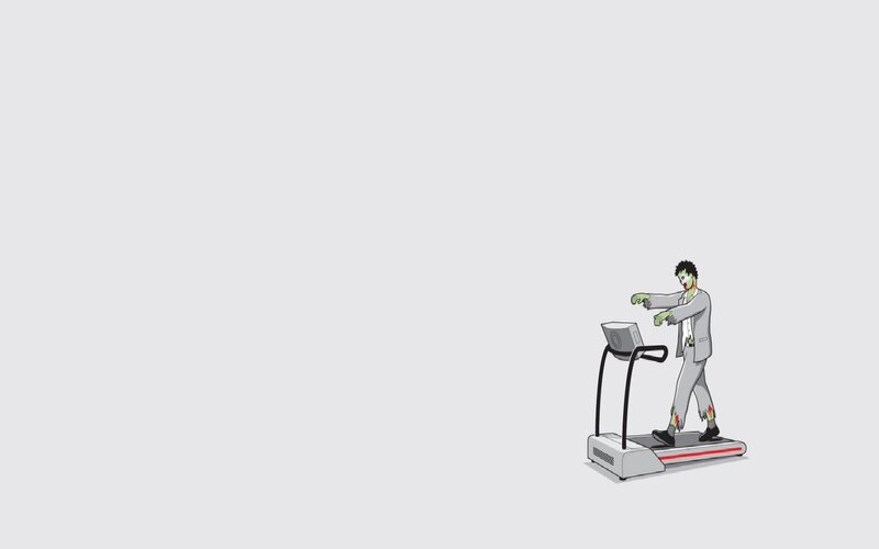 zombie on a treadmill