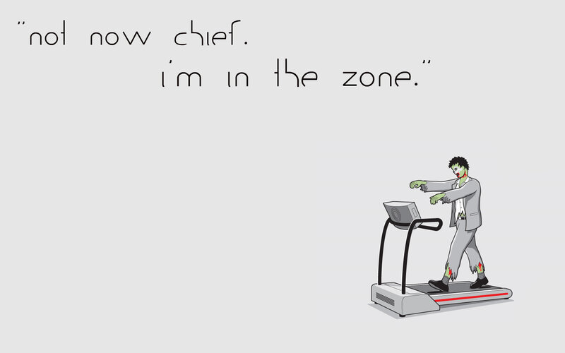 zombie on treadmill