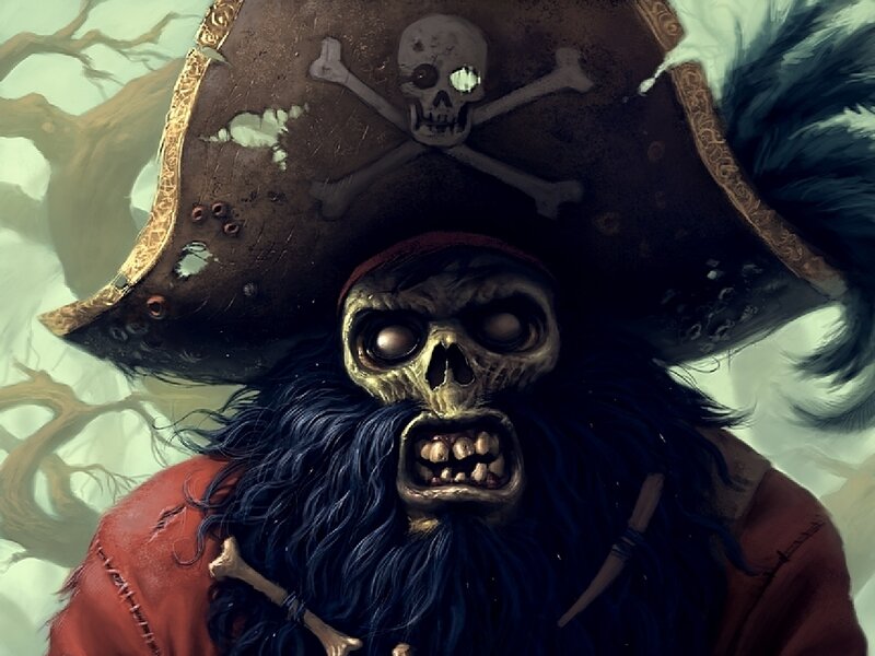 Zombie Pirate Captain — Black