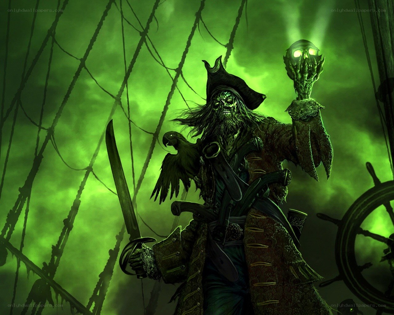 zombie pirate on a ship