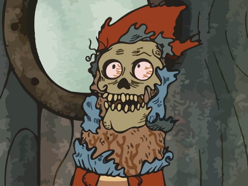 Zombie Pirate Skeleton