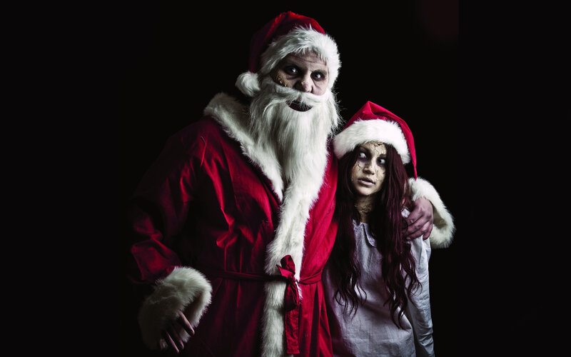 Zombie Santa and Girl