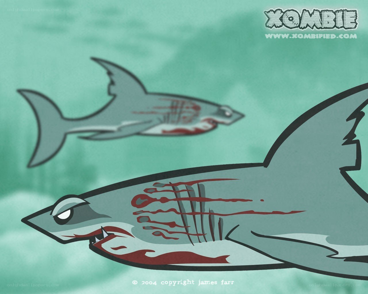 zombie sharks underwater