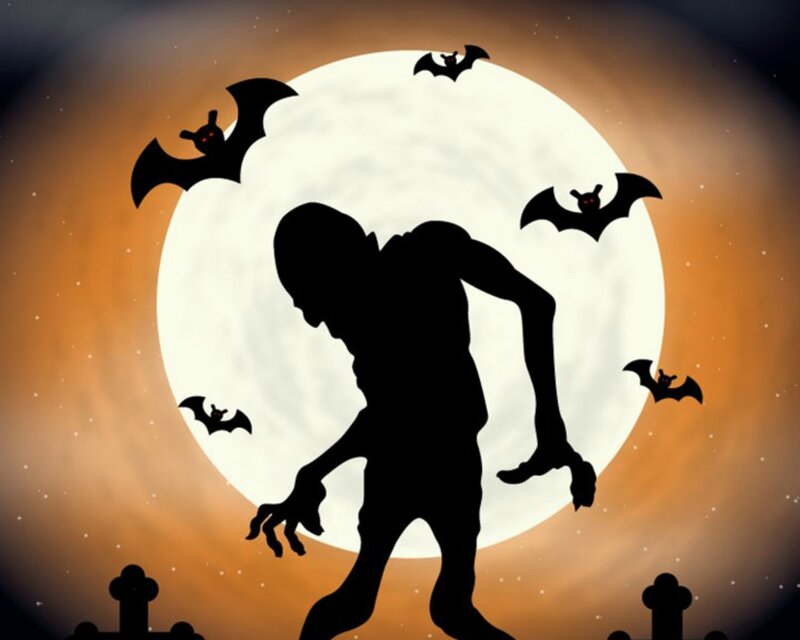 Zombie Silhouette — Black