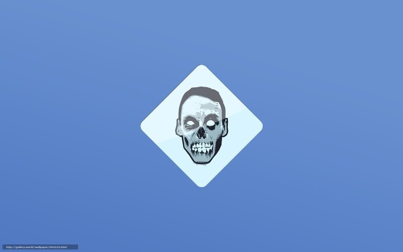 zombie skull warning sign