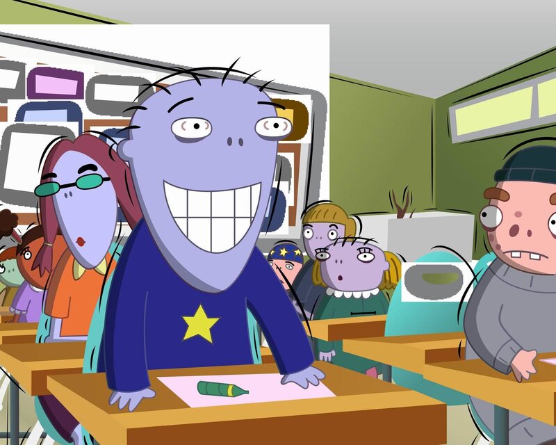 Zombie students in classroom