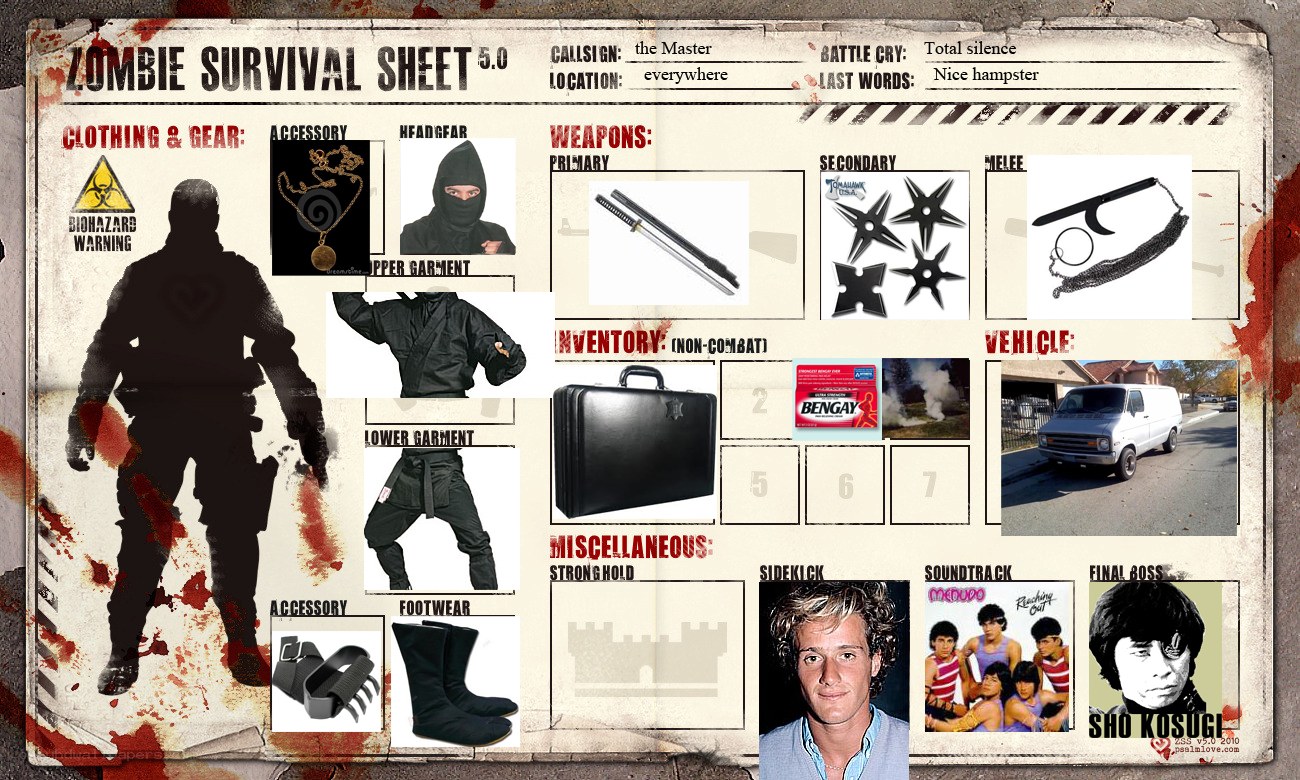 Zombie Survival Sheet 5.0