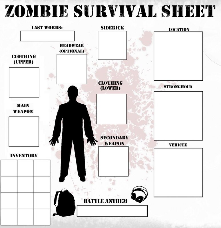 Zombie Survival Sheet