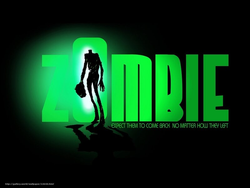 Zombie text with silhouette