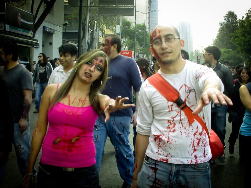 Zombie-themed street event
