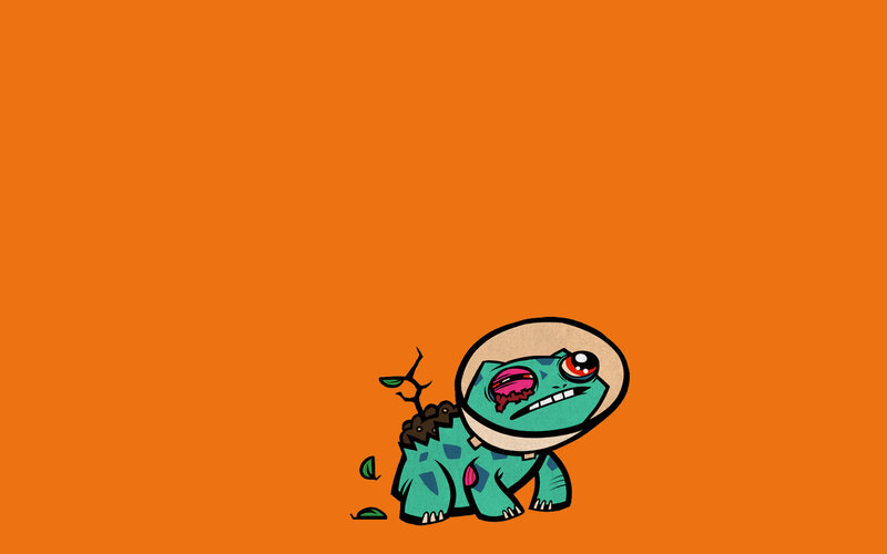 zombie turtle with plant