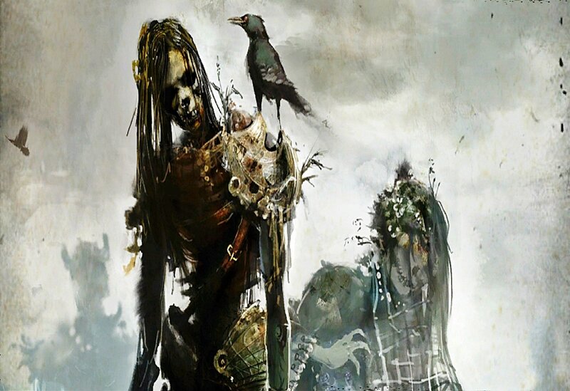 Zombie with Crow