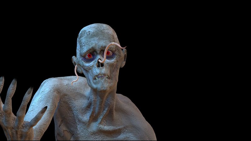 Zombie with Worms