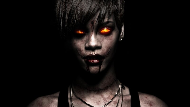 Zombie Woman with Glowing Eyes