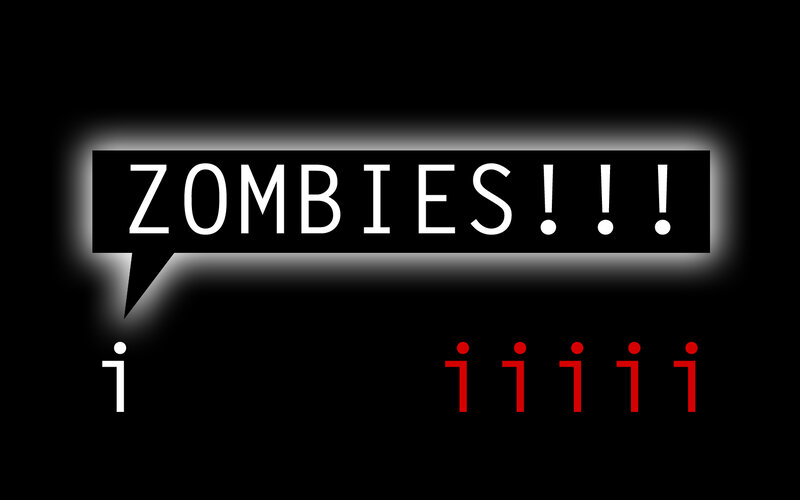 Zombies alert graphic