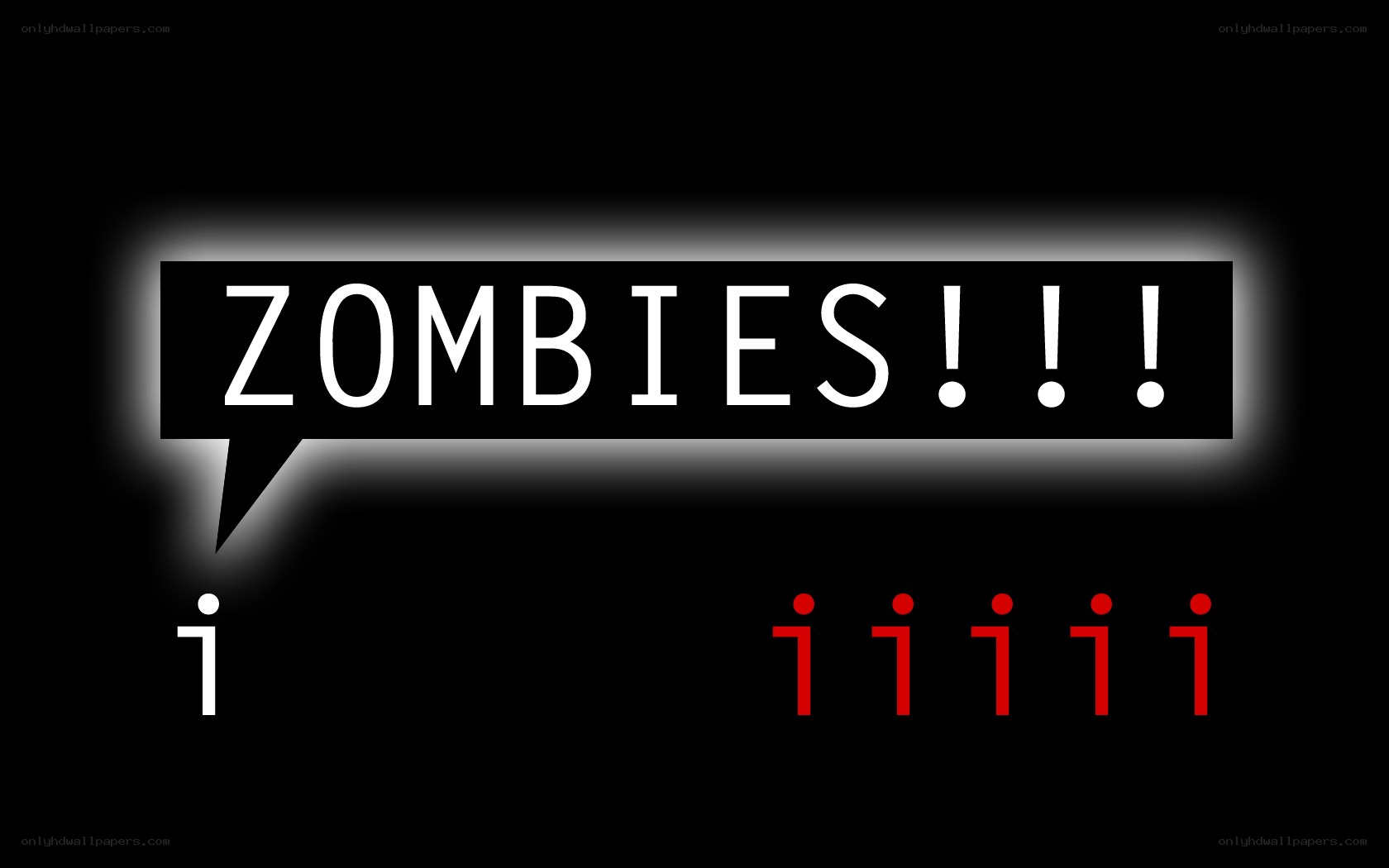 Zombies alert graphic