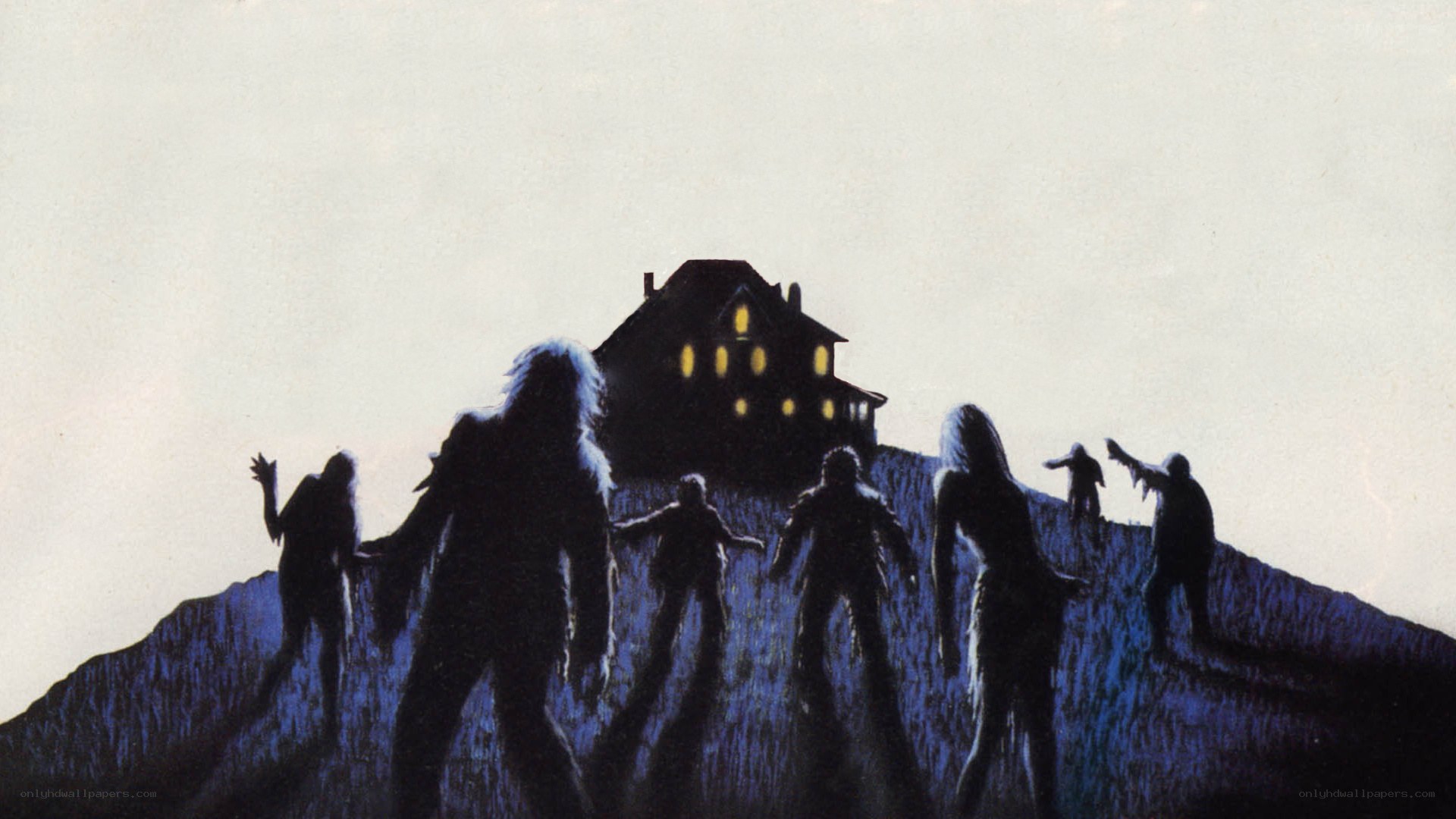 zombies approaching a house