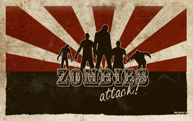 Zombies attack poster