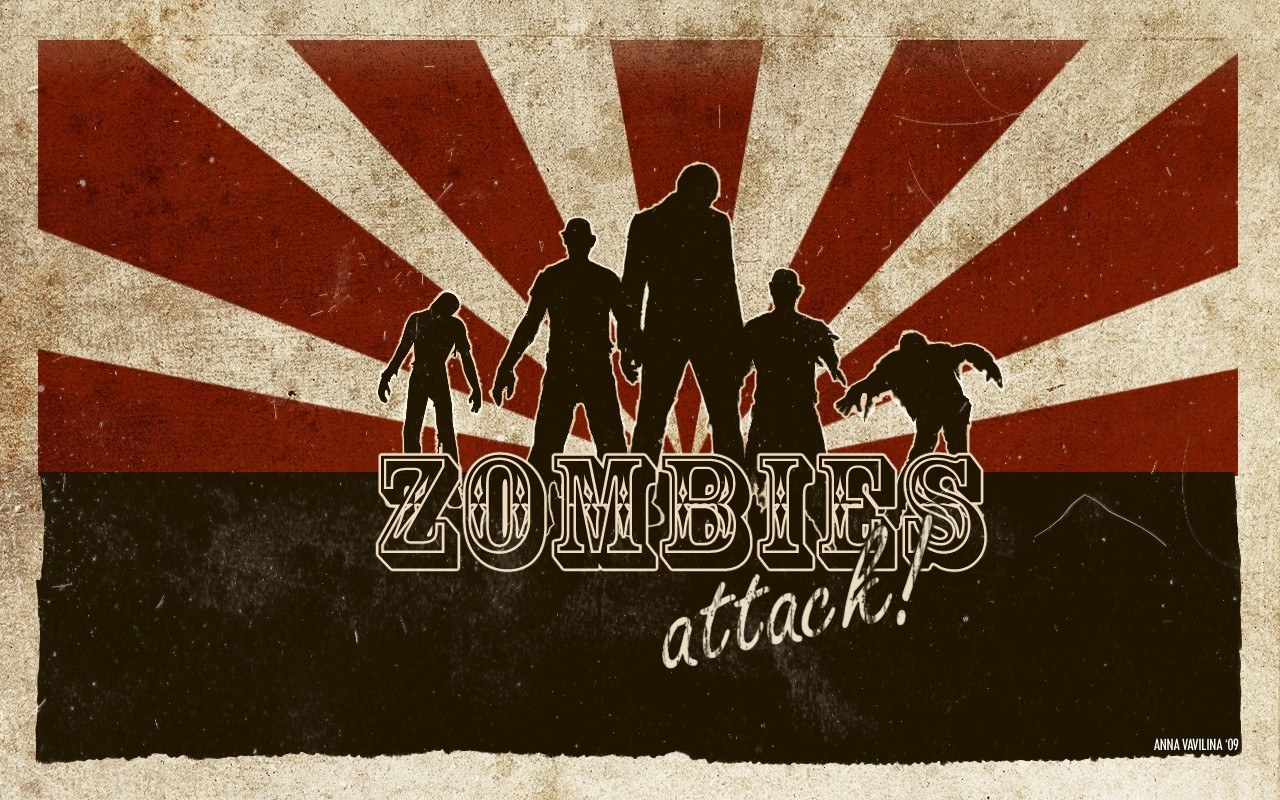 Zombies attack poster