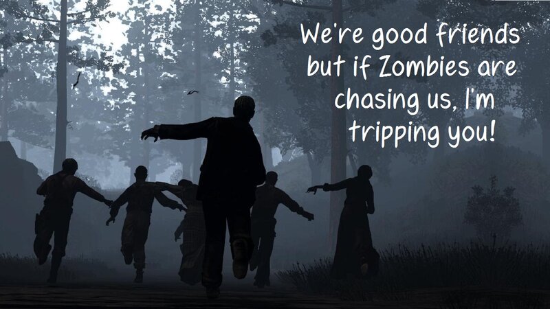 Zombies Chasing Person