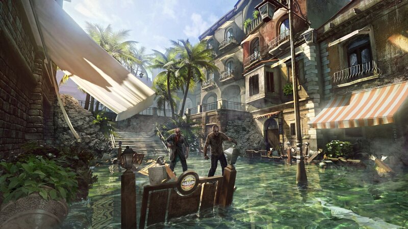 Zombies in Flooded Street — Green