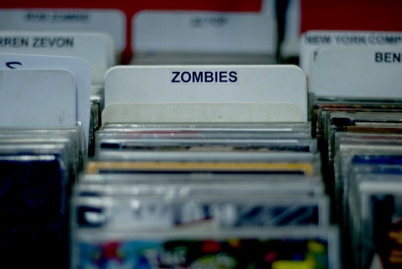Zombies section in a media store