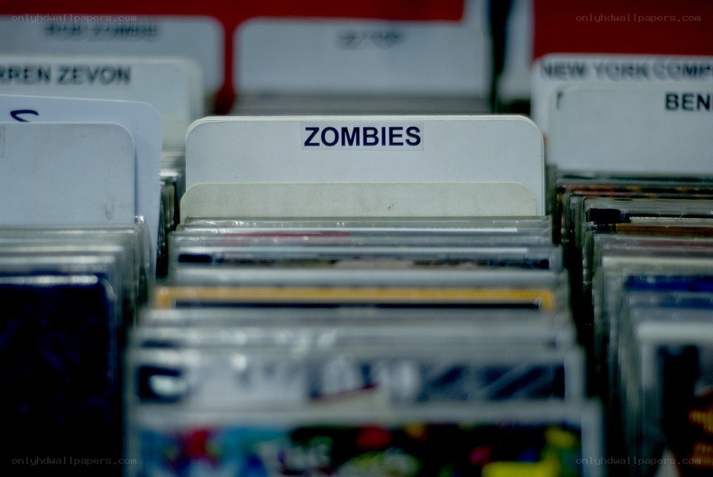 Zombies section in a media store