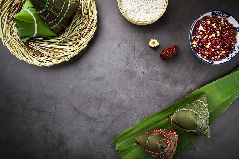 Zongzi on Bamboo Leaves