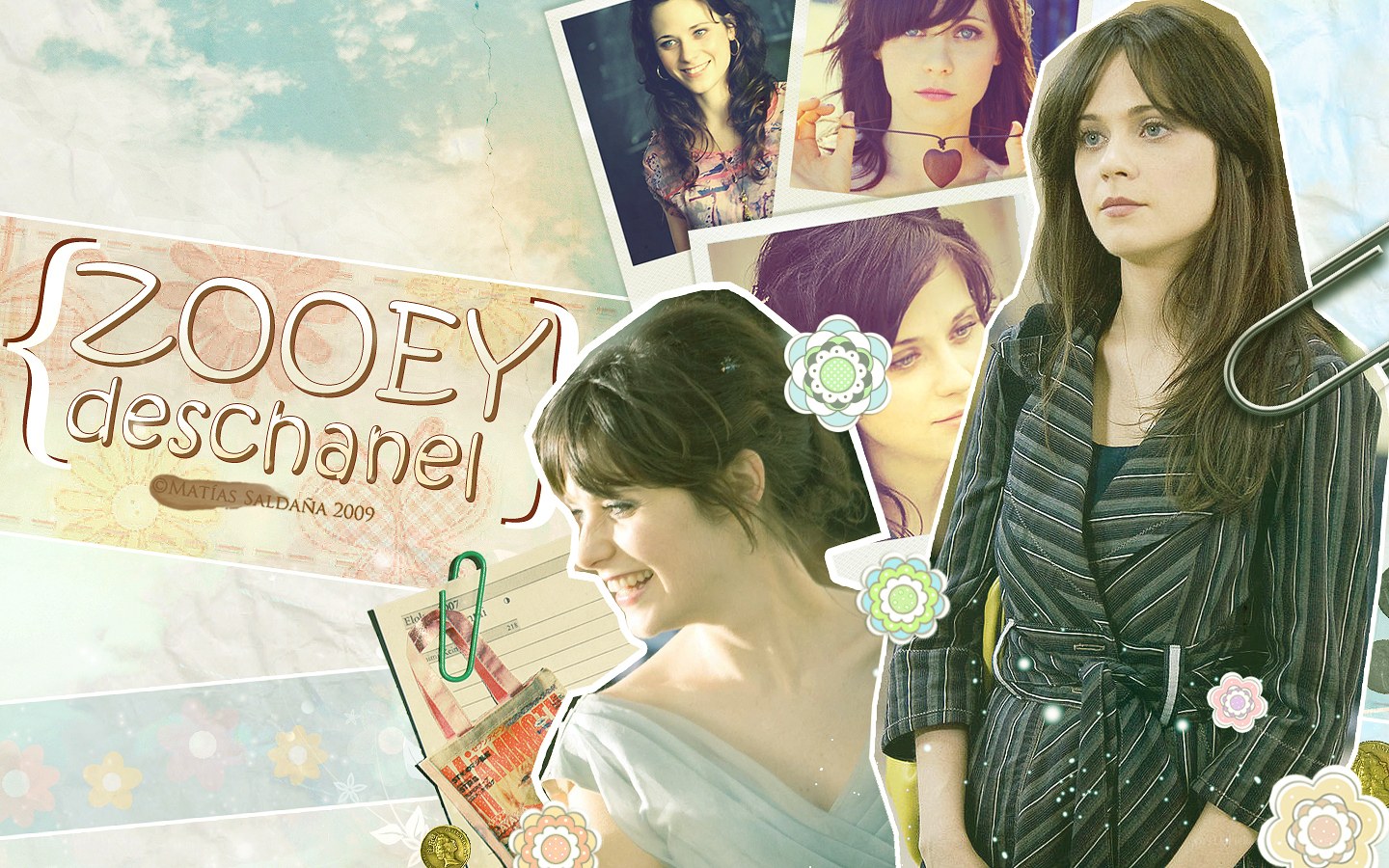 Zooey Deschanel collage