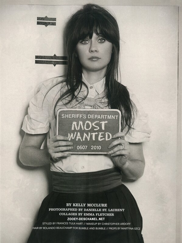 Zooey Deschanel mugshot