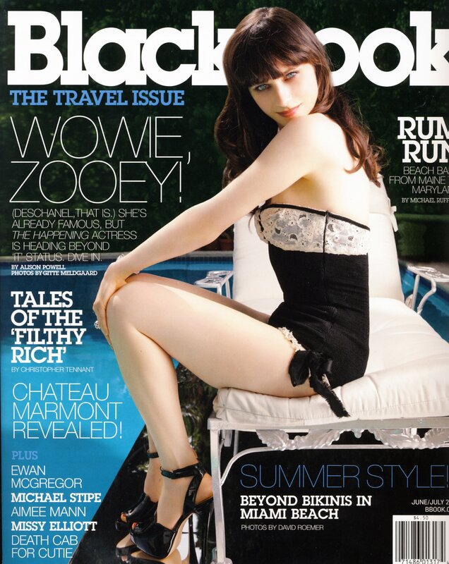 Zooey Deschanel on Blackbook cover