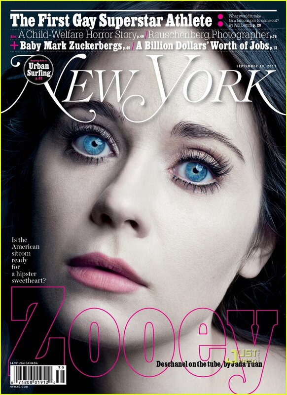 Zooey Deschanel on magazine cover