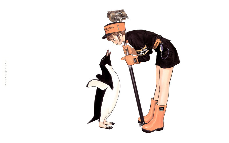 zookeeper with penguin