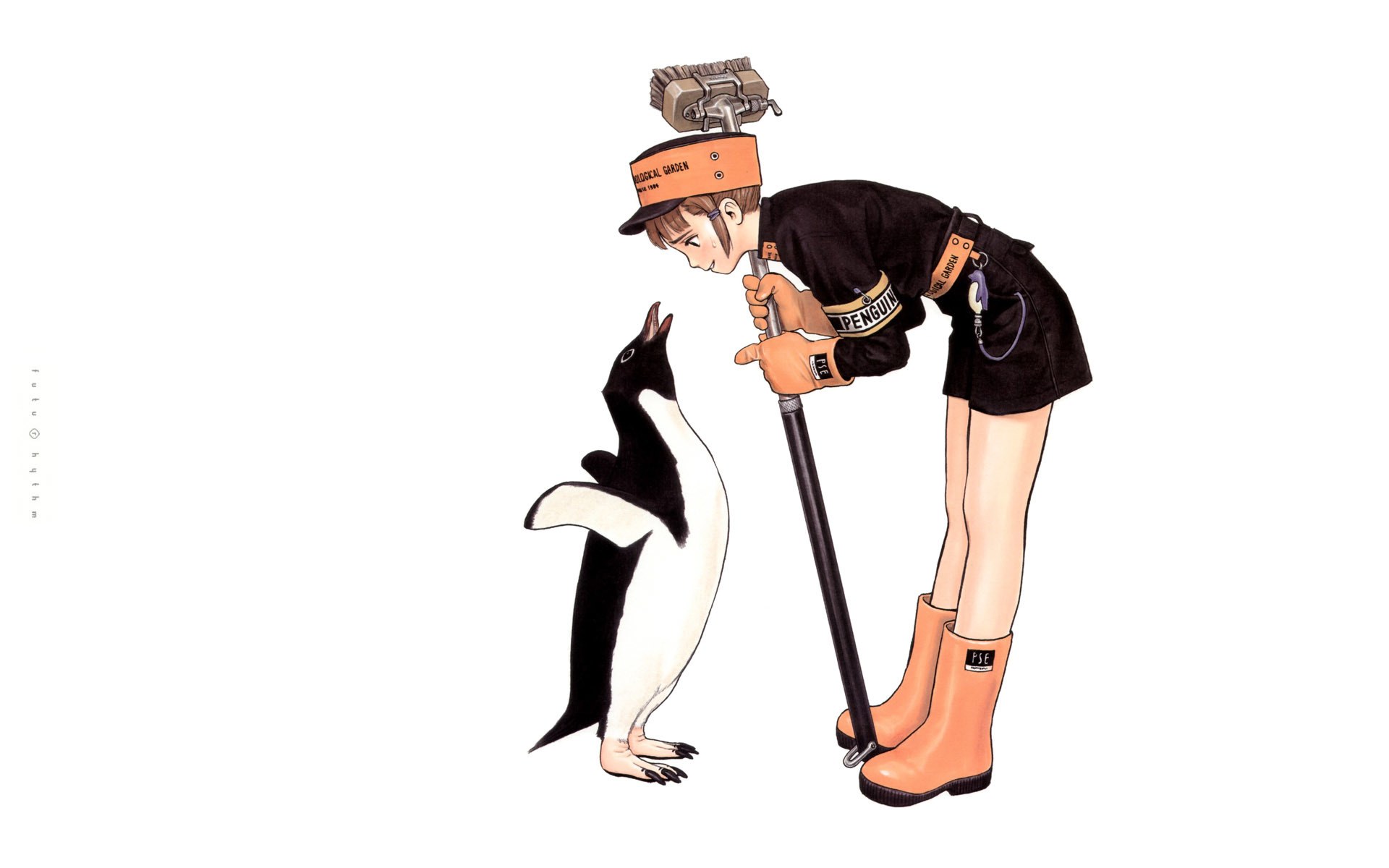 zookeeper with penguin