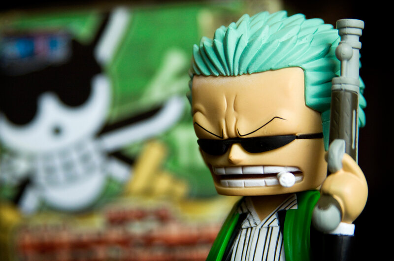 Zoro action figure with sword